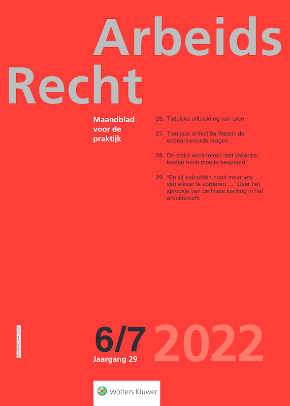 ArbeidsRecht 2022 (29) 6/7, omslag